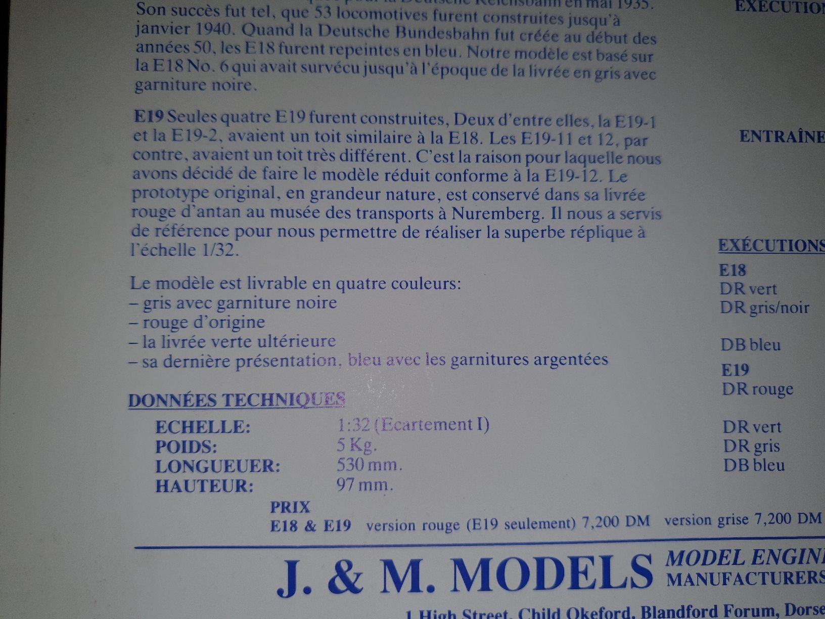 Modellini di ferrovie: J&M Models E 19 inkl. 2 Pullman Wagen Spur 1 – Nuovo (secondo la descrizione) da Münsingen venduto da wd65 9