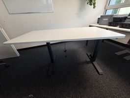 Stehpult elektrisch PREMIUM weiss 160 x 80 cm