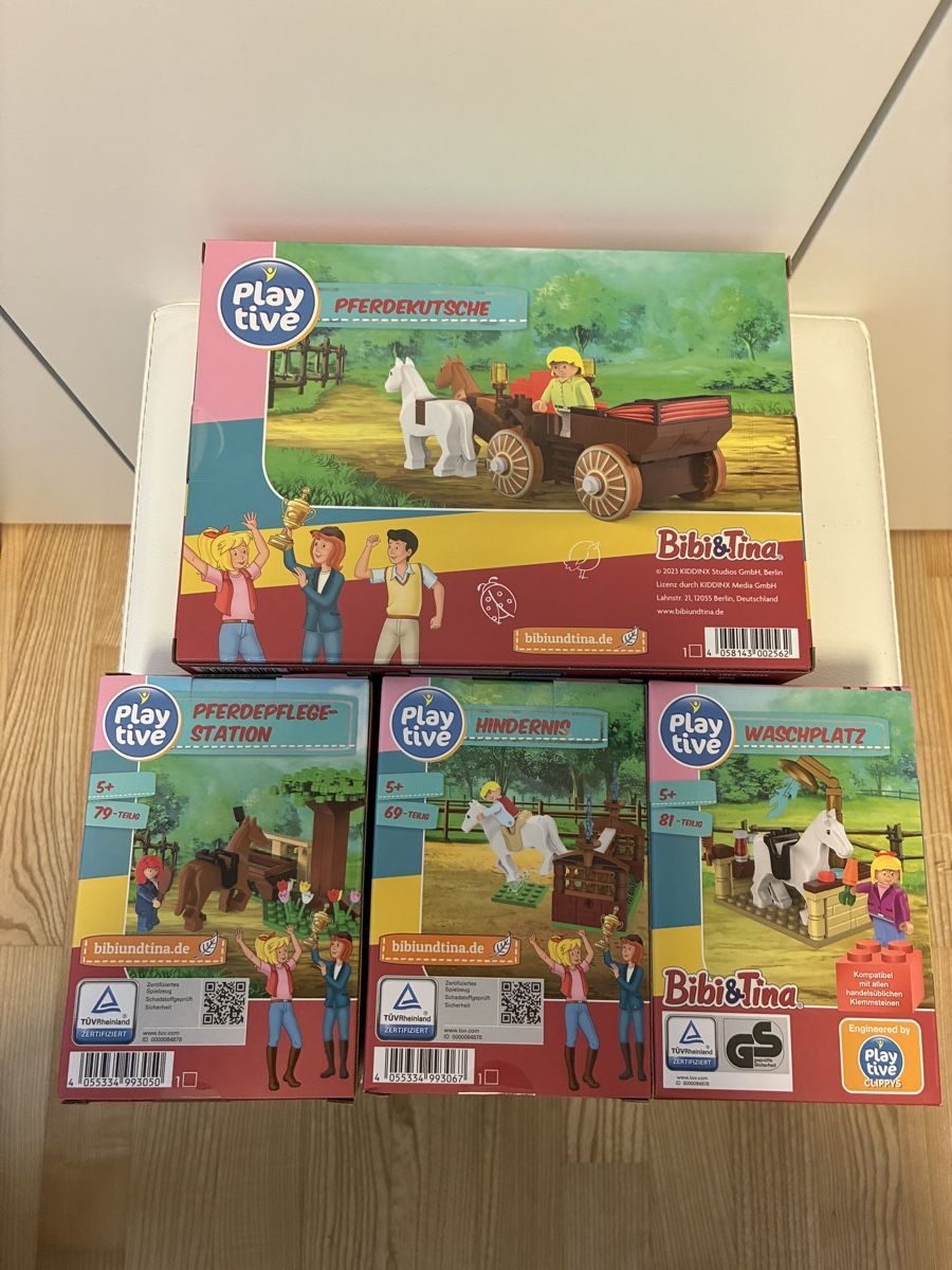 Kit di costruzioni: 4 Bibi & Tina Playtive Klemmbausteine Sets: Kutsche etc. – Nuovo e nell'imballaggio originale da Zürich venduto da m7lx 1
