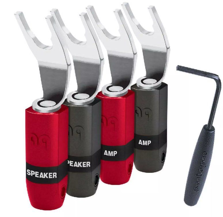 AudioQuest Cavi: AudioQuest SureGrip Spade Silver 4er Set – Nuovo (secondo la descrizione) da Zürich venduto da djdiscount