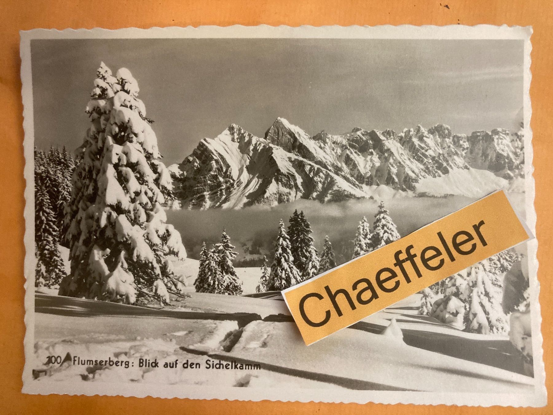 Cartes postales: Flumserberg: Blick auf den Sichelkamm – D'occasion à Zürich par Chaeffeler