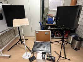 Komplette PA mit viel Zubehör 