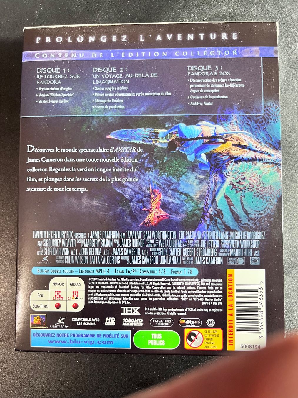 Tutti i DVDs: AVATAR James Cameron Blue-Ray (français) – Usato da Mont sur Rolle venduto da uttin 2