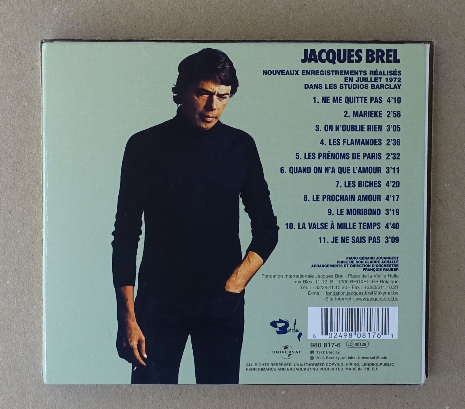 CD: Jacques Brel – Ne Me Quitte Pas - F29 – Usato da Sessa venduto da fraenklishop 1