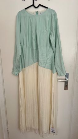 Robe ASOS longue bicolore beige menthe neuve avec étiquette