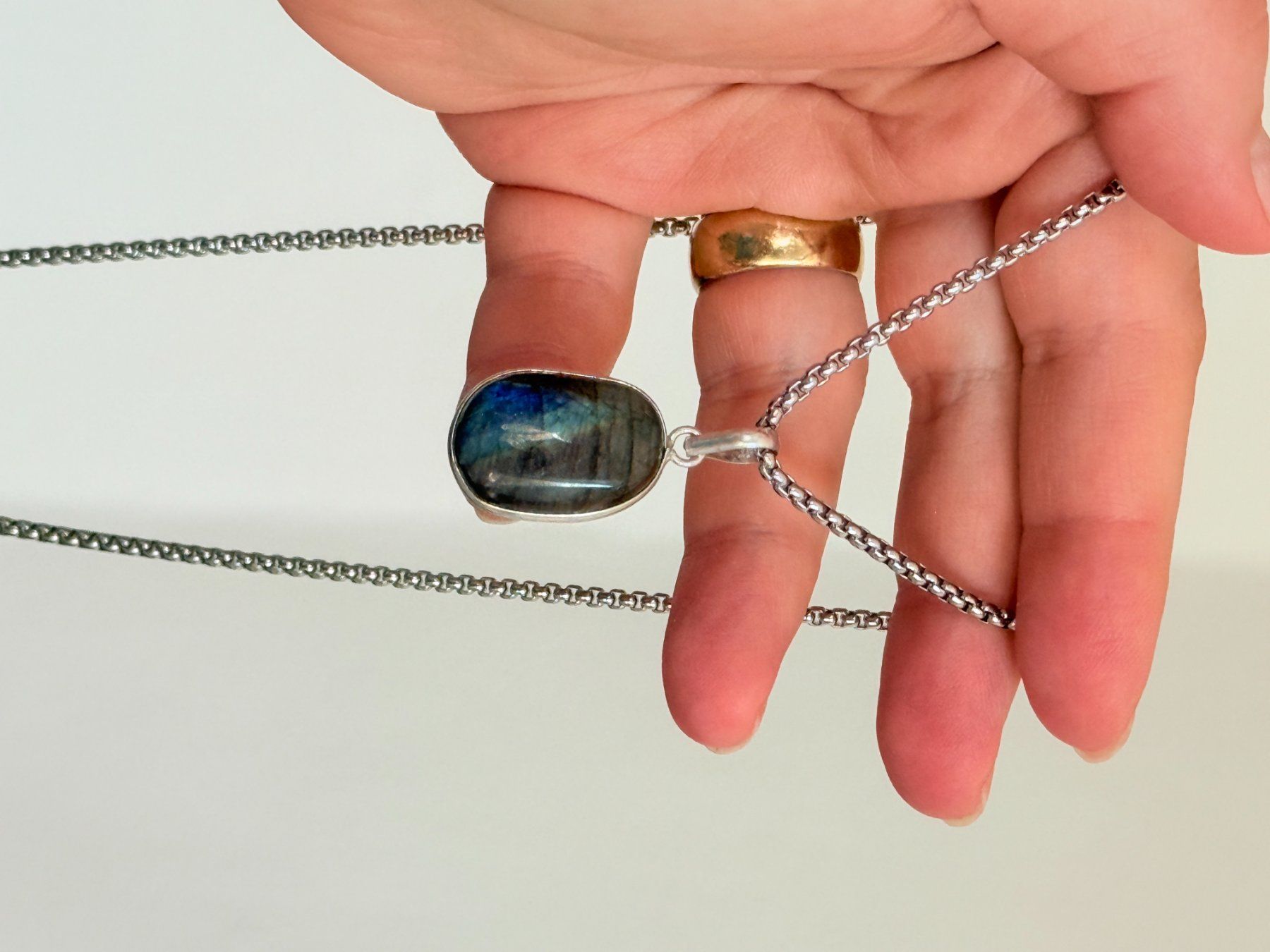 Catenine: Labradorite necklace – Nuovo e nell'imballaggio originale da Genève venduto da AGBERG 7