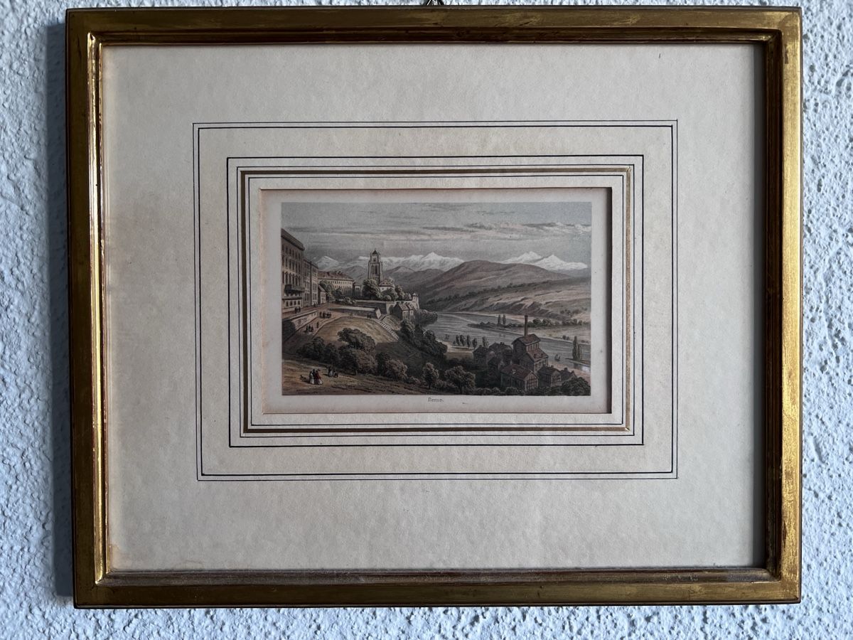 Grafica & Litografie: Lithografie von Bern um 1870 – Usato da Neuenegg venduto da Magosaurus