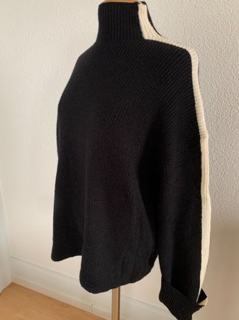 Effeny Damen Strickpullover, Gr. TU, Schwarz/Beige, NEU