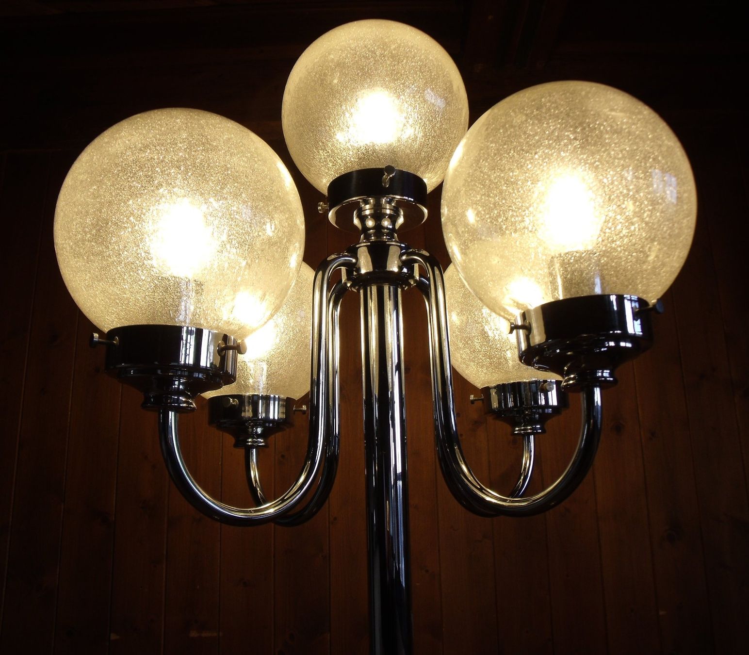Lampade: SPACE AGE STEHLAMPE CHROM GLAS – Usato da Neuenegg venduto da Holzli2 4