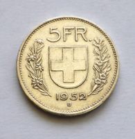5 Franken 1952 - seltener Jahrgang, superbe/ TOP Erhaltung !