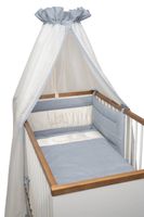 Baby Bettwäsche, blau-beige-weiss