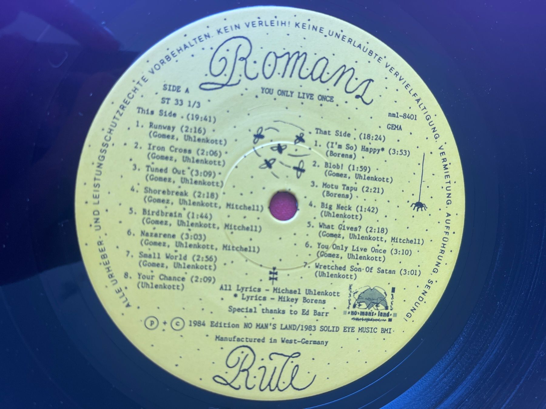 Vinyles: A493/The Romans - You Only Live Once – D'occasion à Frutigen par Philippe_jsp 2