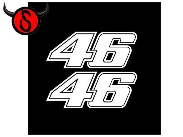 Sticker - Valentino Rossi 46 (Silber)