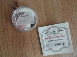 Schweizer Bahnen Silber Medaille Lokomotive Ae 6/8 BLS