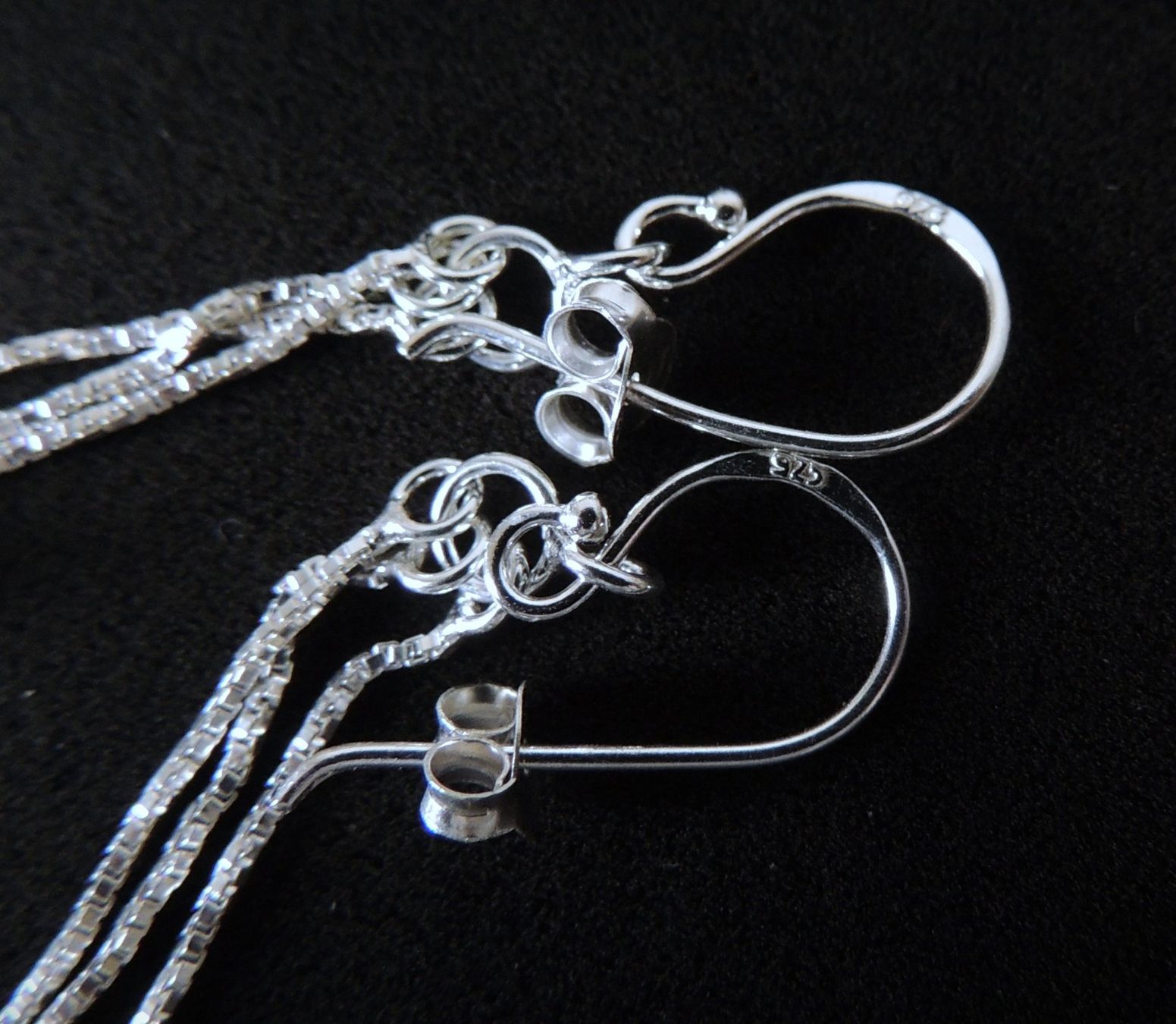 Orecchini pendenti & Orecchini a lobo: Silber 925 Ketten Ohrringe 70 mm – Nuovo e nell'imballaggio originale da Waldenburg venduto da schaller707 3