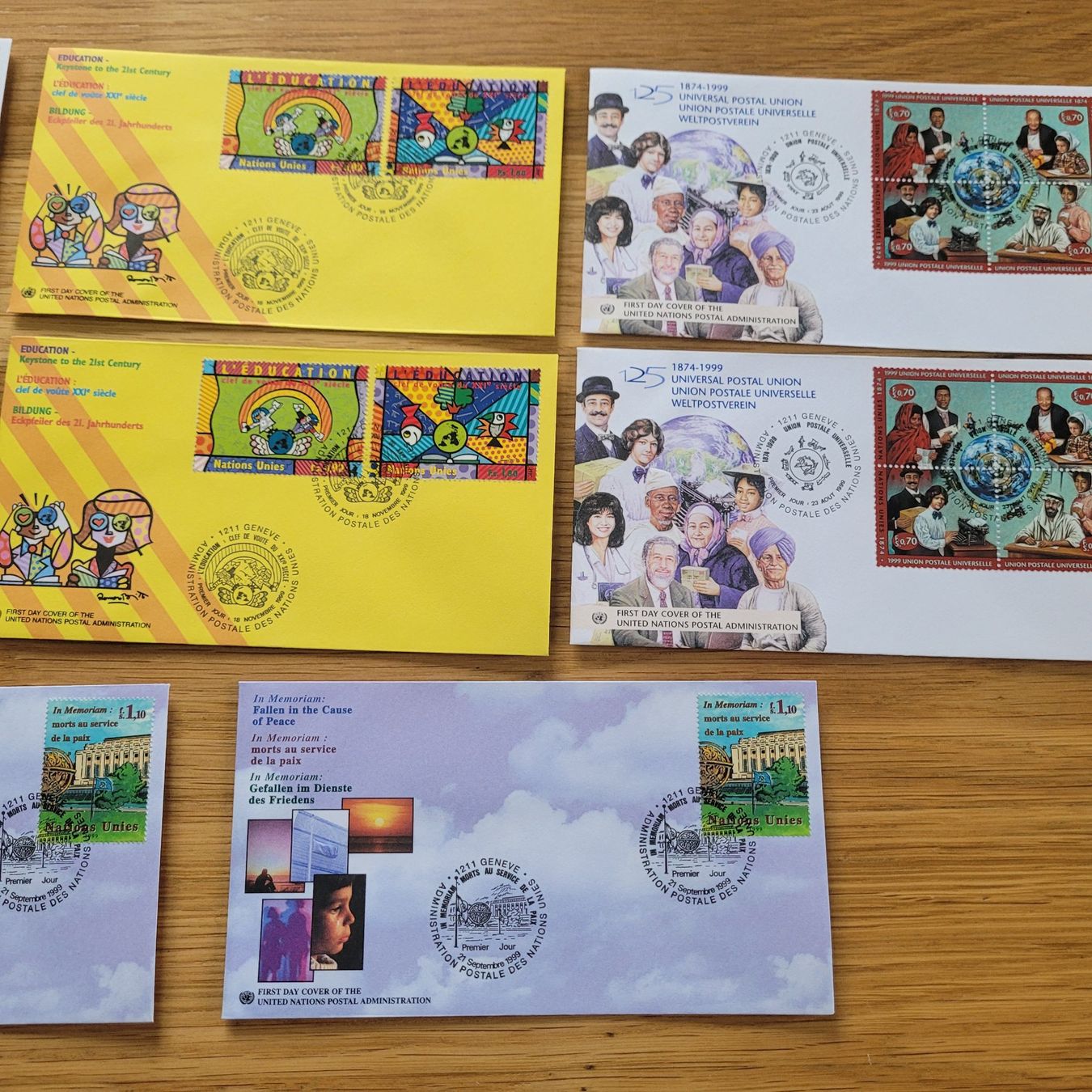 Alle Briefmarken: Los Mit FDC uno ONU – Gebraucht aus Biel/Bienne von Destockweb 4