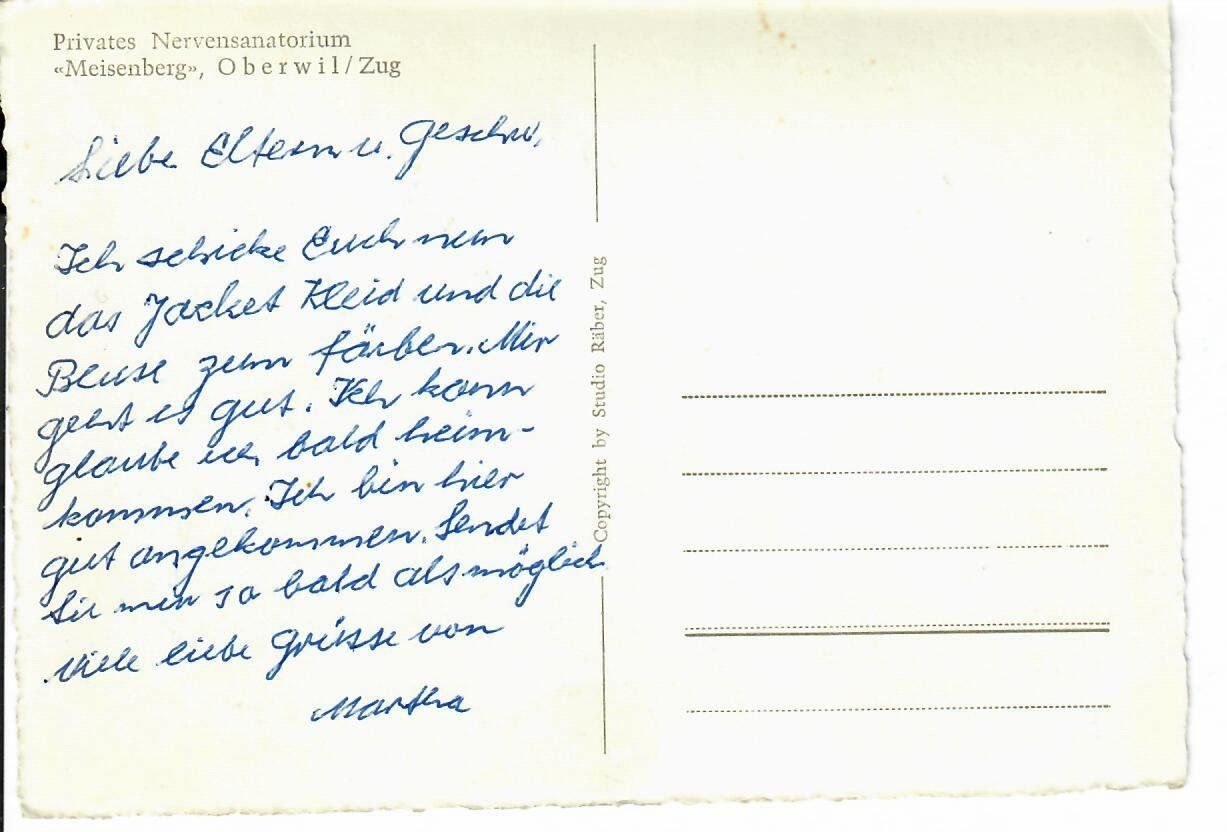 Cartoline postali: Oberwil Zug Nervensanatorium – Usato da Hochdorf venduto da Ziegel-16 1