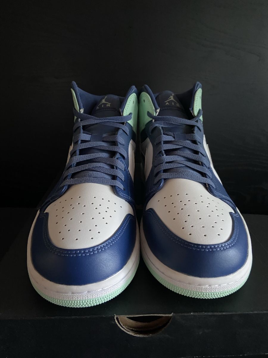 Jordan Scarpe da uomo: Air Jordan 1 Mid Mystic Navy/Mint – Nuovo (secondo la descrizione) da Balsthal venduto da Sven.sch 3