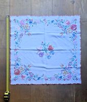 Tischdecke Stickerei Blumen Rosa 60 x 60 cm