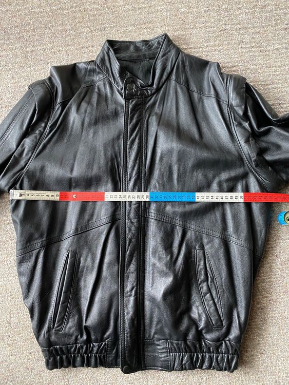 Isolde Oversize Lederjacke mit langen Ärmeln