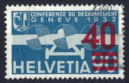 1936 40 Cts Flugpostmarke Aufbrauchsausgabe F24, gestempelt