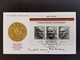 Autogramm   Friedensnobelpreis   Brandt  1975  FDC
