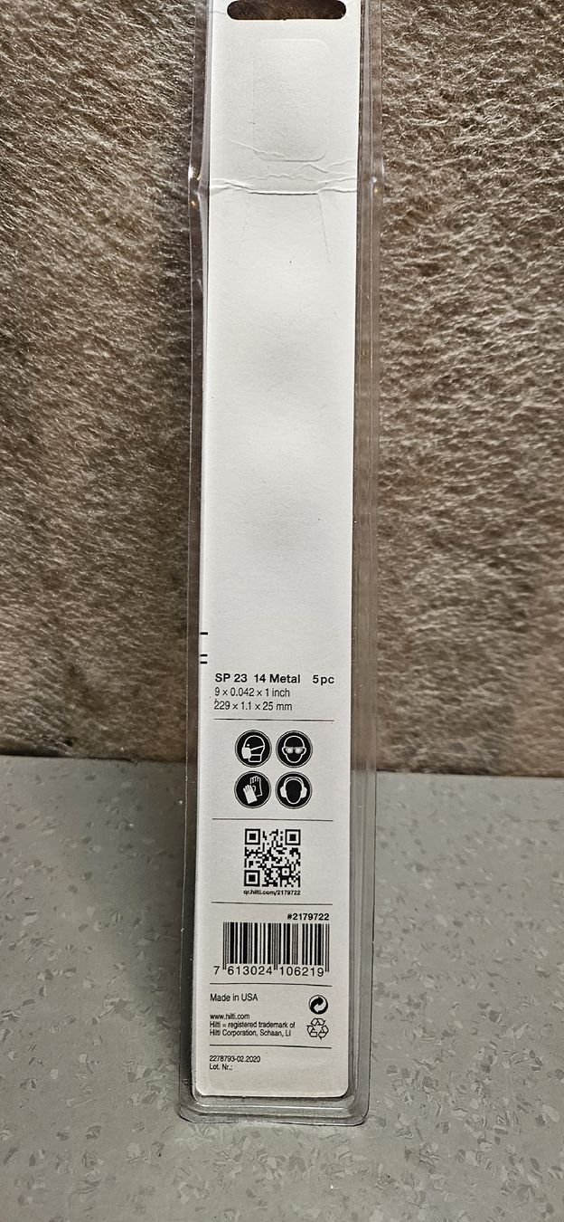 Hilti Seghe: Hilti Säbelsägeblatt SP 23/14 – Nuovo e nell'imballaggio originale da Baar venduto da Vel...Baar45 2