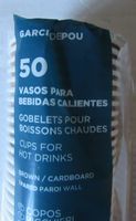 1 Schachtel Kaffeebecher braun/weiss, neu & originalverpackt