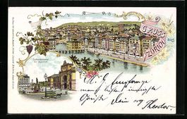 Litho Zürich, Teilansicht, Escherdenkma