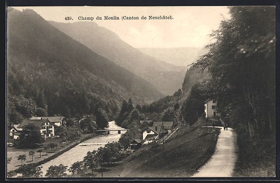 Cartoline postali: Champ du Moulin /Neuchâtel, Uferpartie  – Usato da Berlin venduto da bartko-reher