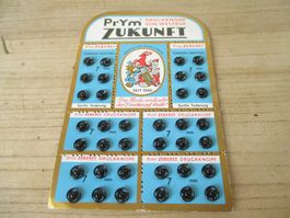 Alte PRYM Druckknopf Gr. 7 Druckknöpfe Knöpfe Karte
