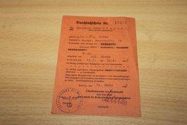 Durchlaßschein - Seltenes Dokument von 1942 / OKW Worms