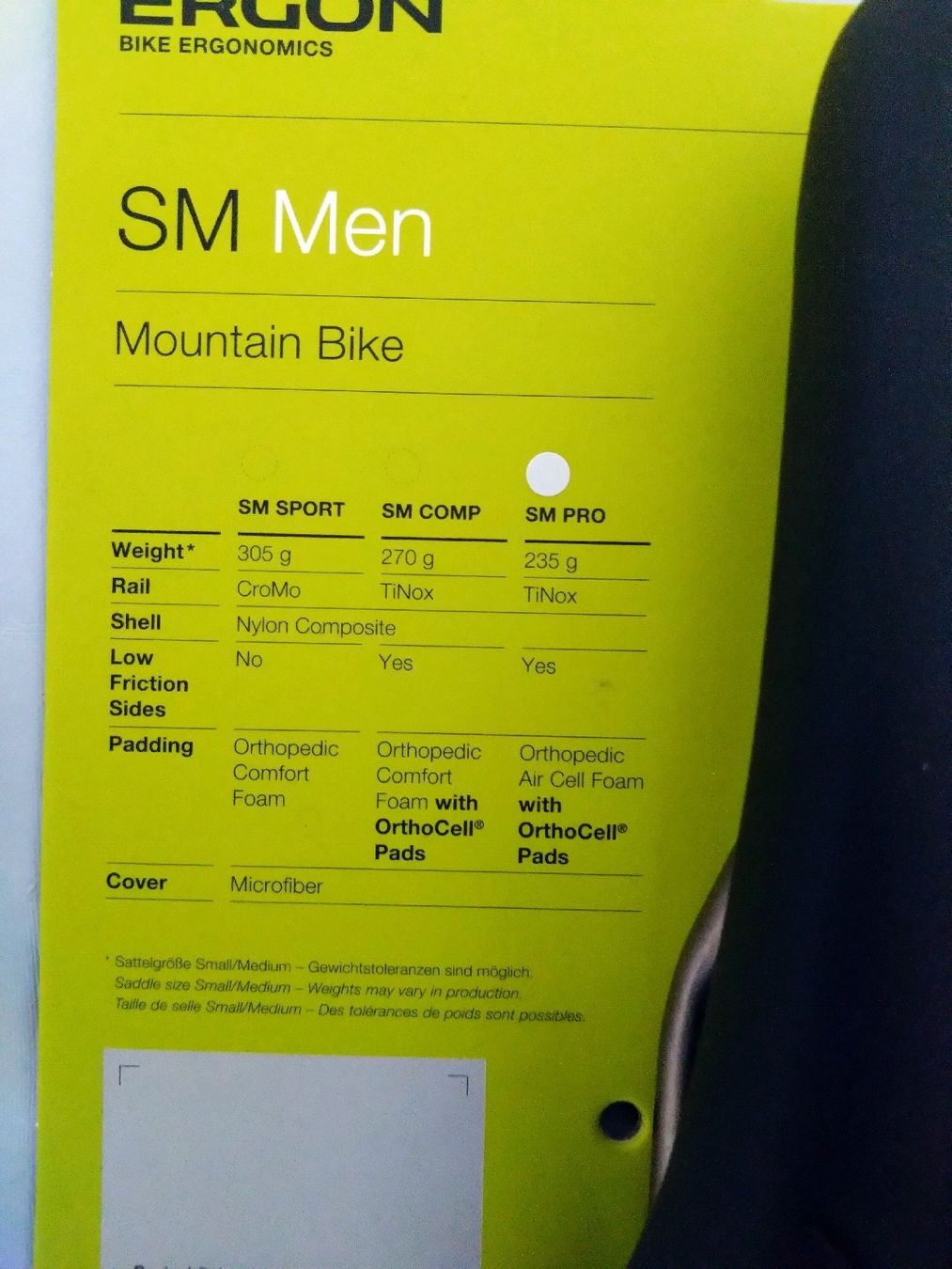 Ergon Pezzi di ricambio: Ergon SM Men Pro fabrikneu – Nuovo e nell'imballaggio originale da Killwangen venduto da devils_ransom 1