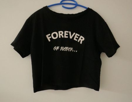 kurzes T-Shirt H&M Gr. XS schwarz