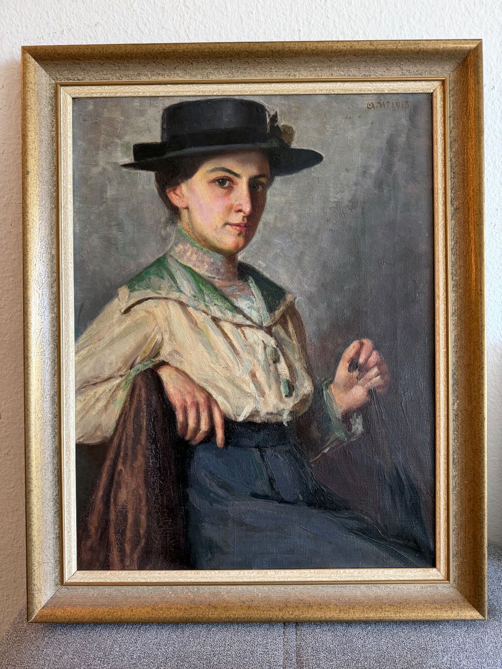 Gemälde: 1915 - AW ? Monogramm Original ÖlGemälde – Gebraucht aus Basel von PAUL_ART