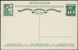 1927 - Pro Patria - Bundesfeierkarte - Entwertet