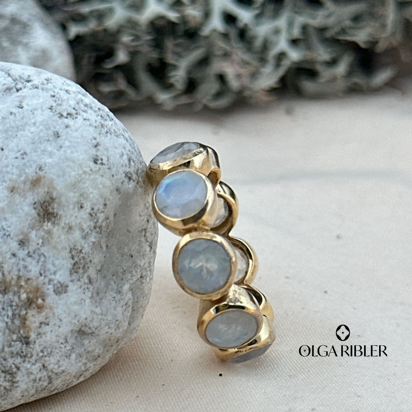 Olga Ribler Bagues: Memory Silber Ring 925 Mondstein Gr 57 – Neuf (Voir description) à Luzern par Schmuckoutlet 3