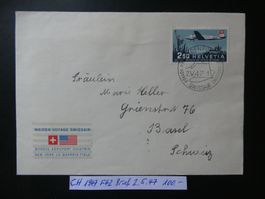 CH 1947 Nr. F42 auf Brief FDC