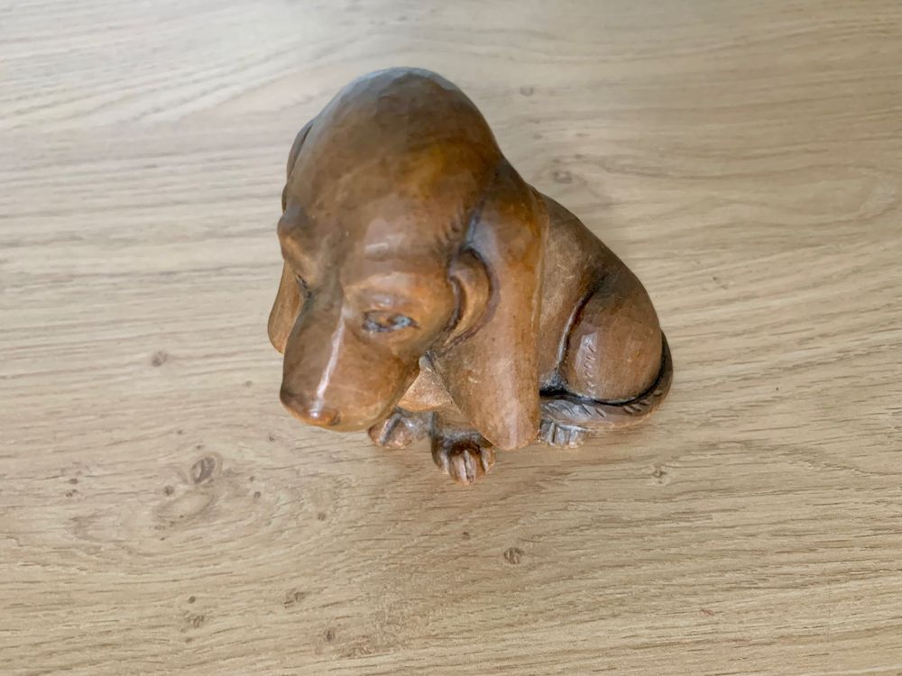 Alter Holz Hund Dackel Dachshund geschnitzt Tier Figur Alt | Kaufen auf ...
