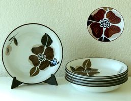 6 assiettes creuses en porcelaine, Langenthal, vintage, 1974
