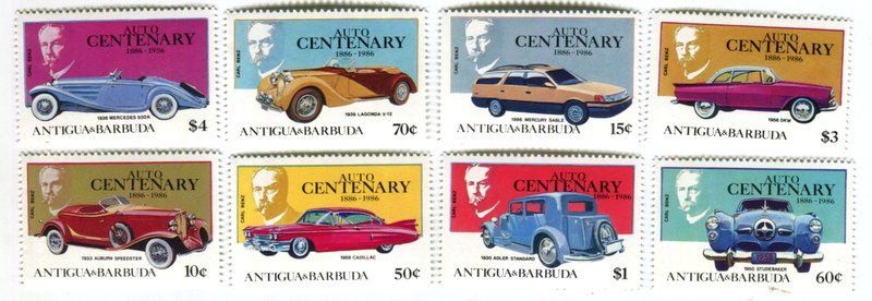 Tutti i francobolli: Briefmarken "Oldtimer". Antigua und Barbuda – Nuovo e nell'imballaggio originale da Basel venduto da Butsch5