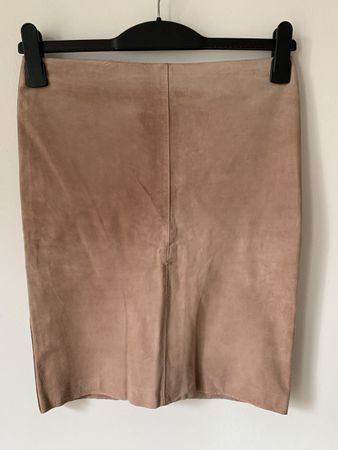 GUCCI Vintage Wildleder Minijupe Gr. 36 braun, Rock kurz