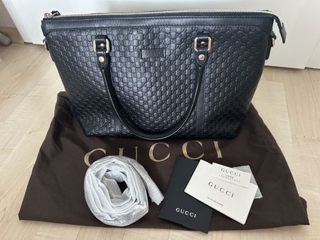 Gucci Microguccissima Bag, schwarz, wie NEU, Top Modelle 