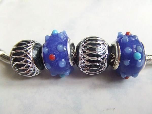 Perle (finte): Glasperle  blau 925 Sterling Silver – Nuovo (secondo la descrizione) da Alpnachstad venduto da perlengaby 1
