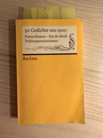 50 Gedichte um 1900 Reclam Naturalismus, Frühexpressionismus