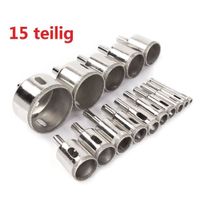 15x Glasbohrer Diamantbohrer Hohlbohrer