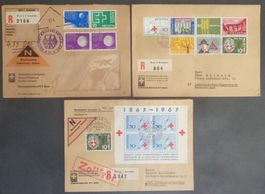 SUISSE: 7 pièces postales des années 1963–1991