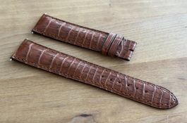 Original Vintage Omega 19mm Krokodil Lederarmband NEU