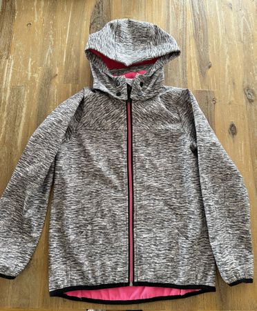 Winter Softshell Jacke Gr. 140 Grau-Pink Top Zustand!