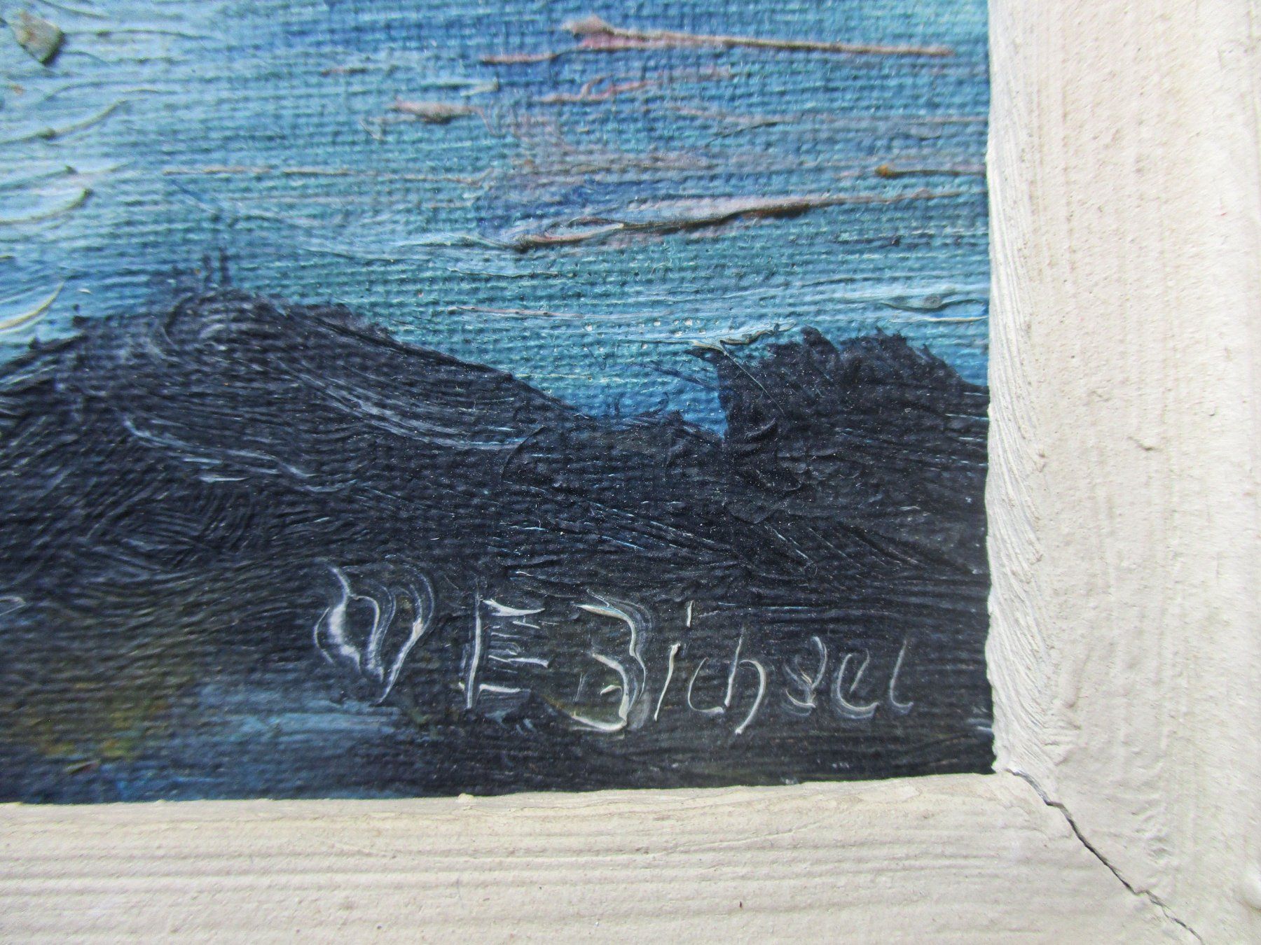 Gemälde: W.E. BICHSEL : Reflets sur la mer (clair de lune) – Gebraucht aus Petit-Lancy von kine 3